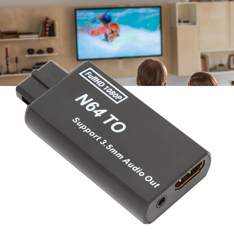 N64 to HDMI Converter, 1080P Video Game Adapter with 3.5mm