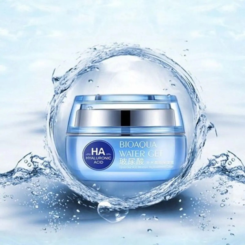 Bioaqua Crema Antiedad con Ácido Hialurónico, Suaviza Líneas de Expresión