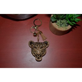 Cougar Keychain for Women Bedazzled Backpack Charm Bling Bag Charms Key Fob Key Chain