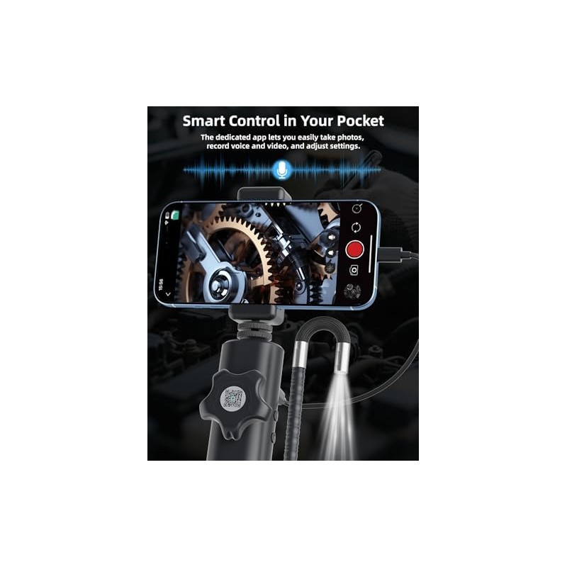 Endoscope Camera 1920P HD con Luz y Rotación 360° –