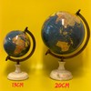 EXERZ 20cm Antique Globe Ocean Blue with a Wooden Base,