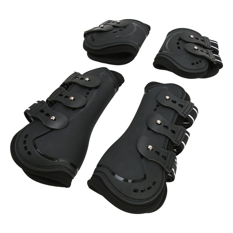 Horse Front Hind Leg Boots Shock Absorption Breathable Open Front