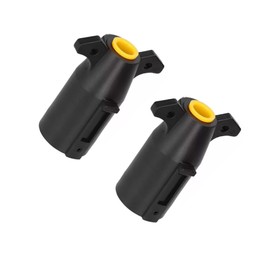 FAMUGOS 7 Way RV Style Trailer Light Plug Connector Replacement for End Blade Pin 2 x 7 Way RV Style Trailer Light Plug