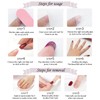Maggidea French False Nails, Short Square White Tip Stick on