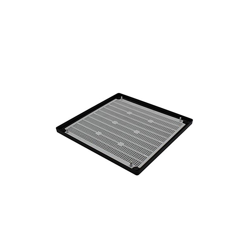 Rytons 6X6 Louvre Ventilation Grille with Flyscreen - Black