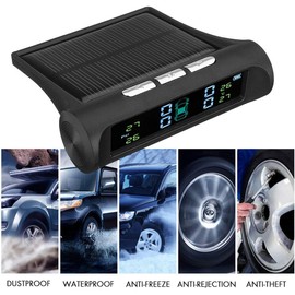 Solar Wireless Car TPMS Tyre Pressure Monitoring System + 4 External Sensors AU