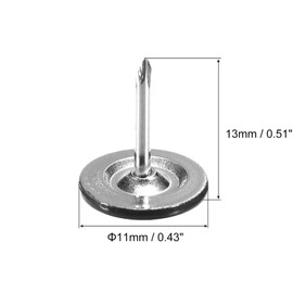 TA-VIGOR 50Pcs Heavy Duty Flat Head Push Pins, Decorative Thumb Tacks for Wall, Furniture Cork Board & Bulletin Board – 11mm x 13mm Upholstery Tacks for Home Office & DIY Use, Black