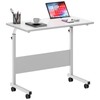 SogesPower 31.5 inches Mobile Laptop Desk with Slot Adjustable Side