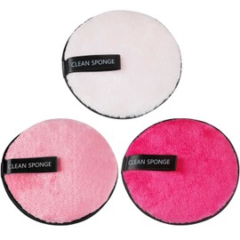 TRIXES Reusable Microfibre Make-Up Pads 3 Pack - Pink - Eco Friendly Skin Friendly Facial Wipes