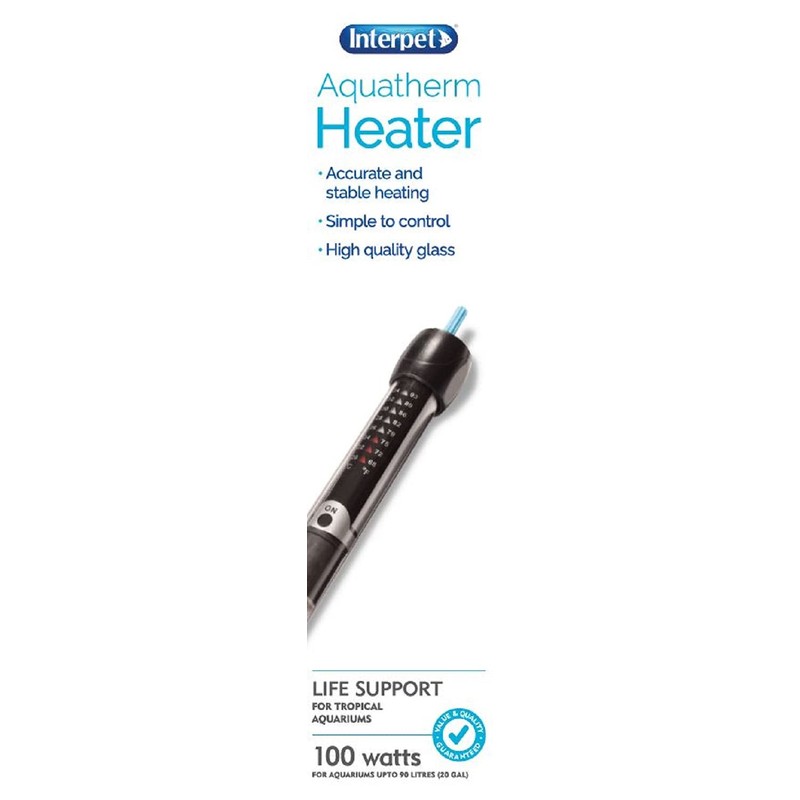 Interpet Aquatherm Tropical Aquarium Fish Tank Heater, Adjustable Temperature Control,