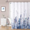 REZAYMRS Cornflower Shower Curtain with 12 Hooks, 72''x72'' Waterproof Polyester