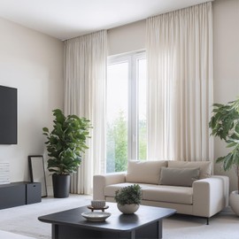 Ceiling Curtain Track, Curtain Track for Curtains, Drapes, and Room Dividers, Ceiling Mounted Rail Set with Roller Hooks, White, 12ft - 18ft