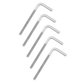 sourcing map M6x80mm 7/L-Shaped Right Angle Bolt Screw, 304 Stainless Steel L Shape Foundation Bolt Long Square Bend Screw, 5 Pcs