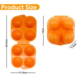 TREABEAR Egg Container for Travel, Egg Box, Plastic Egg Box for 4 Eggs, Portable Egg Storage Box, Egg Cartons & Egg Pallets, Egg Box, Egg Storage for Fridge Camping