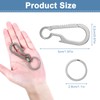 WJIAAA Key Chain Clip Titanium Carabiner Keychain,Quick Release Heavy Duty
