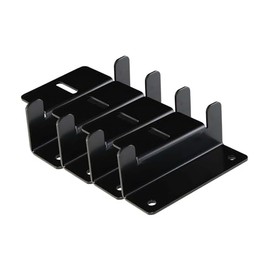 LOWENERGIE 4 x Metal Solar Panel Mounting Bracket Set Kit Aluminium Caravan Boat (Black)