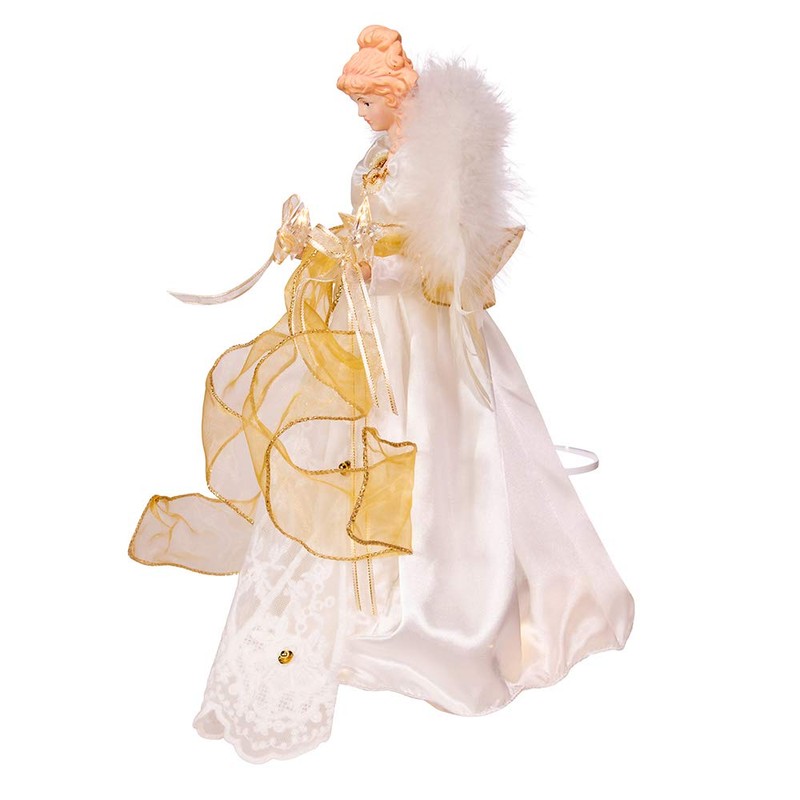 Kurt S. Adler Kurt Adler 14-Inch Battery-Operated Ivory and Gold