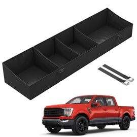 Marretoo Foldable Under Seat Storage Box for Ford F-150 2017-2025 and F-250/F-350/F-450/F-550 Super Duty | Crew Cab |FOR Ford F150 Accessories Truck bed Underseat Storage Organizer
