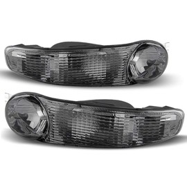 ACANII - For 2002-2006 GMC Sierra 1500 / Yukon Denali Model Smoked Lens Bumper Parking Lights Siganl Lamps Left+Right