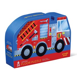 Crocodile Creek - Vehicles - 36 Piece Jigsaw Floor Puzzle with Heavy-Duty Box for Storage, Large 20" x 27" Completed Size, Designed for Kids Ages 3 Years and up