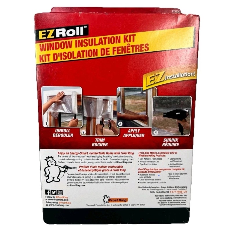Frost King EZ833 62" x 126" Clear Plastic EZ Roll