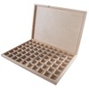 WooDeeDoo Shallow Slim Wooden Box | 70 Compartments | Gemstone