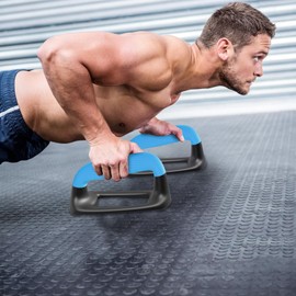 Kipika Barre per flessioni, supporti per flessioni con manico in plastica morbida ispessita, base stabile e antiscivolo, maniglie per flessioni perfette per l'allenamento della forza del pavimento (D