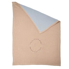 MON AMI Wreath Embroidered Cotton Muslin Blanket – 40x30”, Reversible Summer Muslin Quilt for Toddler, Cotton Blanket for Crib/Stroller/Tummy-Time