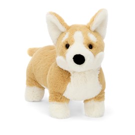 Jellycat Betty Corgi Dog Stuffed Animal, Medium 8 inches - Dogs & Puppies Plush Toy - Classic Children's Gift