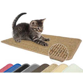 Primaflor – Ideen in Textile Cat Scratching Mat – Sisal Mat – Suitable for Underfloor Heating – Sisal Carpet for Wall and Floor, 50 x 50 cm, Nut