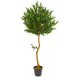 Nearly Natural 58in. Olive Topiary Artificial Tree UV Resistant (Indoor/Outdoor)