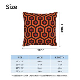 Chioee Z0T1358A Z0T1358A 2 Pcs Overlook Hotel Carpet Zabuton Cover Pillow Case Simple Soft Sofa Back Cover Body Pillow Cover Decorative Pillowcase Casual Car Comfortable Washable Interior Decoration