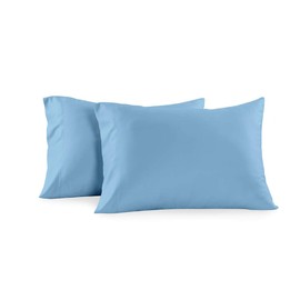 Royal Tradition Viscose from Bamboo Pillowcases, Standard/Queen Size, Set of 2 Cool and Soft Pillow Cases, Blue