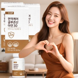 Immune Care Zinc Gluconate 30 Foods High in Recommended Daily Zinc Zinc Nutrient About 3 Months 90 Tablets, 3 Pieces / 면역케어 글루콘산아연30 아연하루권장량 많은음식 ZINC영양제 약3개월 90정, 3개