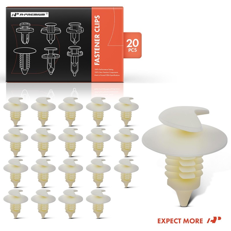 A-Premium 20PCS Nylon Trim Panel Clips Retainer Fastener Double Head