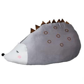 iFCOW Cuddly Toy Storage Bean Bag Chair for Bean Bag Chair Cover Toddler Plush Toy Storage Comfortable Floor Lounger Hedgehog Chair (Filling Not Included)