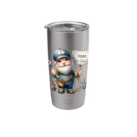 Funny Mechanic Dad Gnome Graphic For Mechanics Fathers Day Stainless Steel Insulated Tumbler