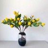 Artificial Lemon Branch 65cm Yellow Lemon Long Branches Leaves Green