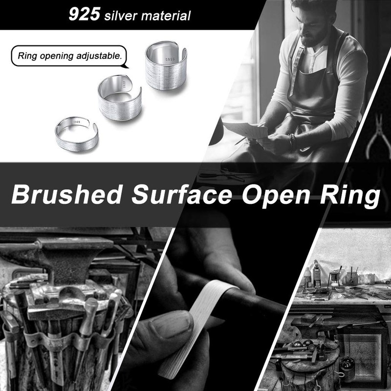 Stackable Silver Rings for Female, Plain Silver Dainty Band Finger