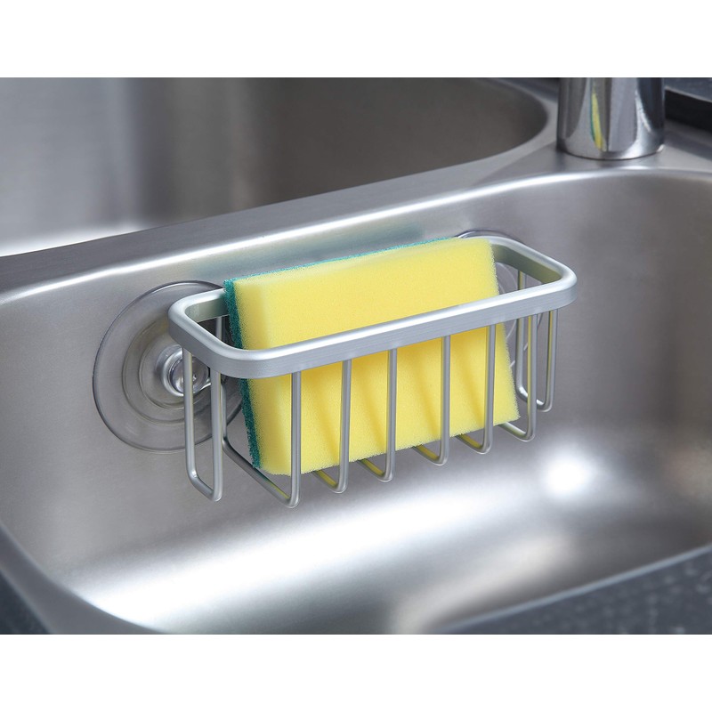 SunnyPoint NeverRust Kitchen Sink Suction Holder for Sponges, Scrubbers, Soap,