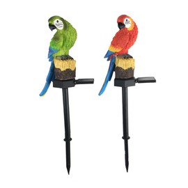 OSALADI Bird Decoration 2 Pieces Parrot Garden Stake Solar Light Bird Figure Garden Lighting Solar Plug Path Lighting Garden Lamp Decorative Lamp for Patio Villa Lawn Walkways Trees