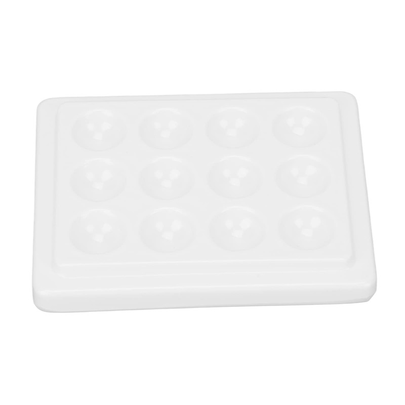 Ceramic Paint Palettes Watercolor Paint Palette Reusable White Smooth Dustproof