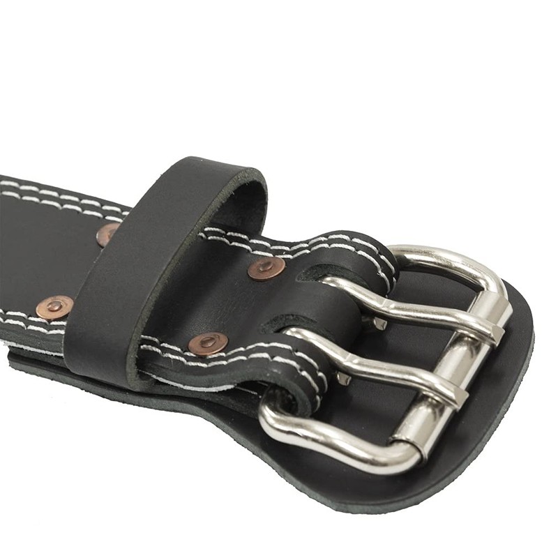 Gold's Gym G3368 Training Leather Belt, Black, L 33.5 -