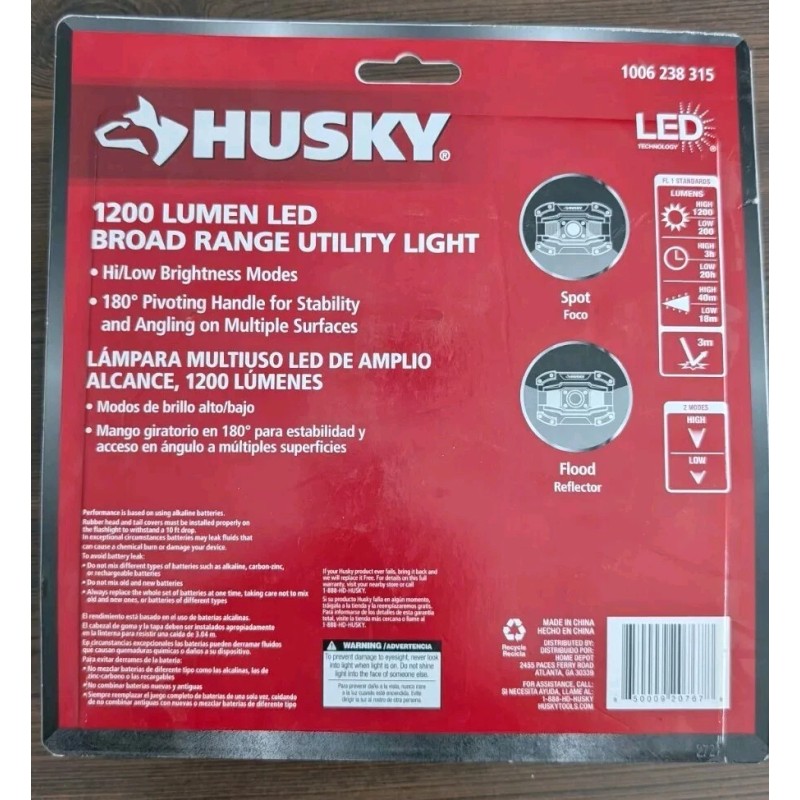 Husky Utility Light LED Lamp Portable Handheld 1200 Lumen 2