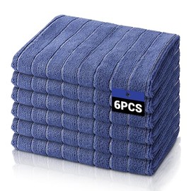 Yanlin 6PCS Trapos de Cocina, 45x65cm, Reutilizable Trapos de Microfibra, Súper Absorbente, Paño de Limpieza Multiusos, para la Limpieza de Coches, Vajilla, Cristales, Etc