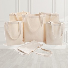 Durable Plain Cotton Eco-Bag for Workshops & Promotions Shoulder Vertical Black 3ea