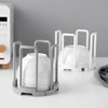 Zoyiancy 2Pcs Adjustable Bowl Rack, Plate Storage Rack, Dinner Plates