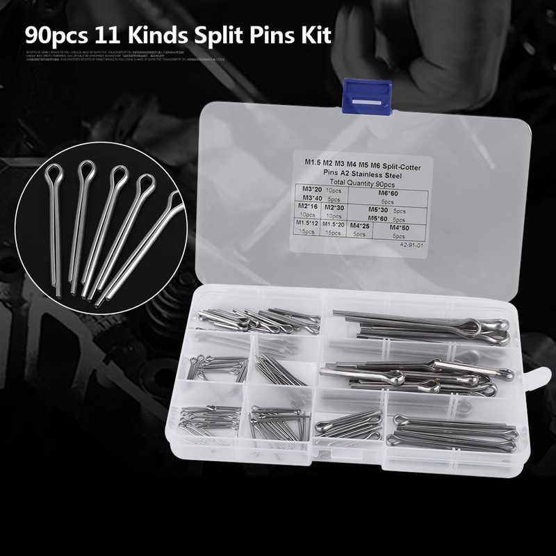 90pcs 11 Kinds M1.5 M2 M3 M4 M5 M6 Split