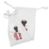Ambesonne Pug Fabric Pouch Set of 2, Going to the