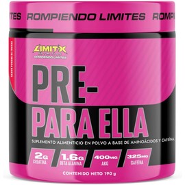 Creatina Monohidratada en polvo pre entreno para mujer pre workout PRE PARA ELLA 190 gramos 30 porciones (Sandia)